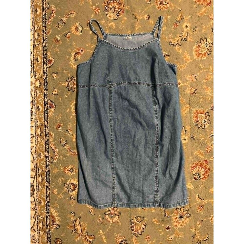 Maternite Maternity Vintage Light Wash Denim Mini Dress, size M